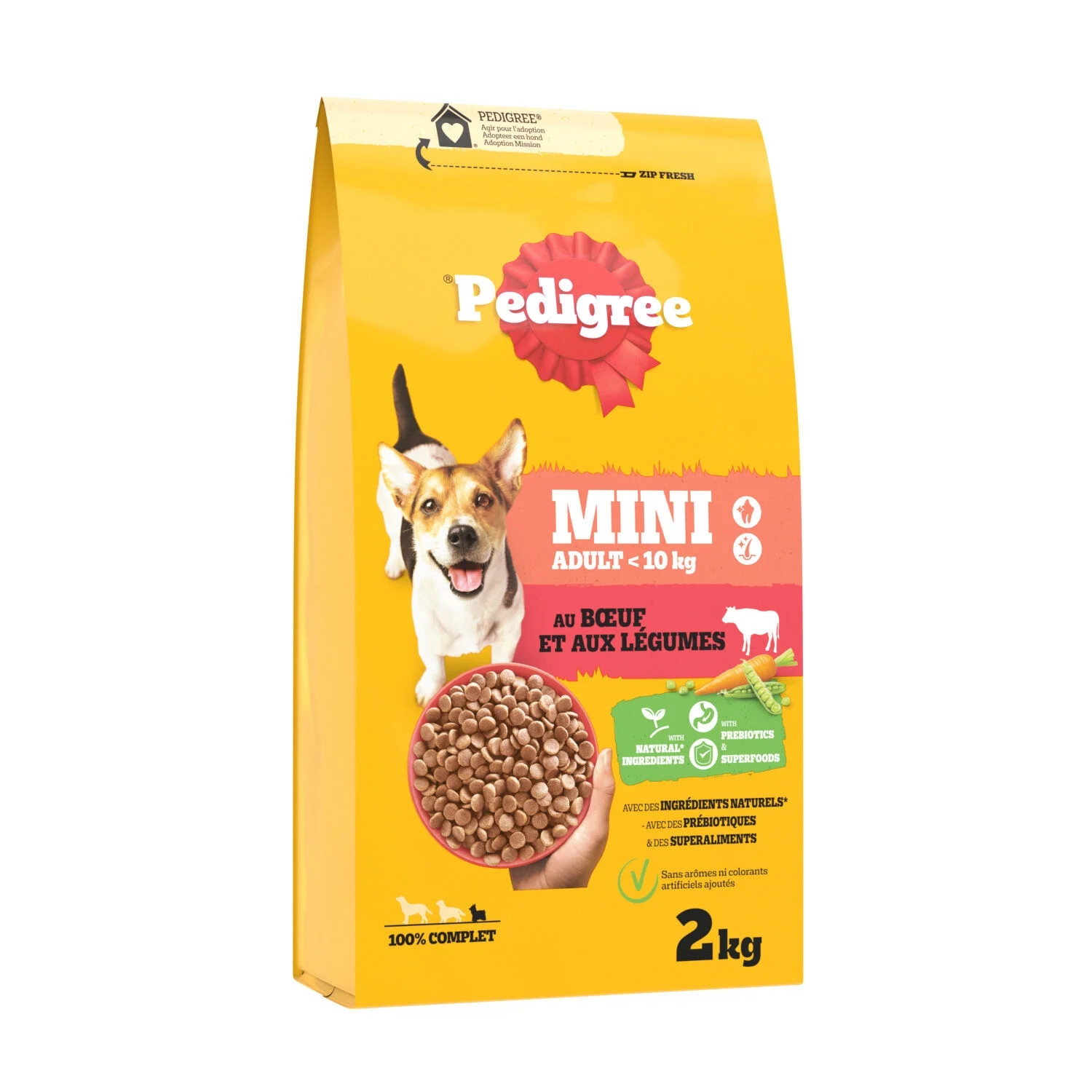 Adult mini dog food with beef 2kg - PEDIGREE