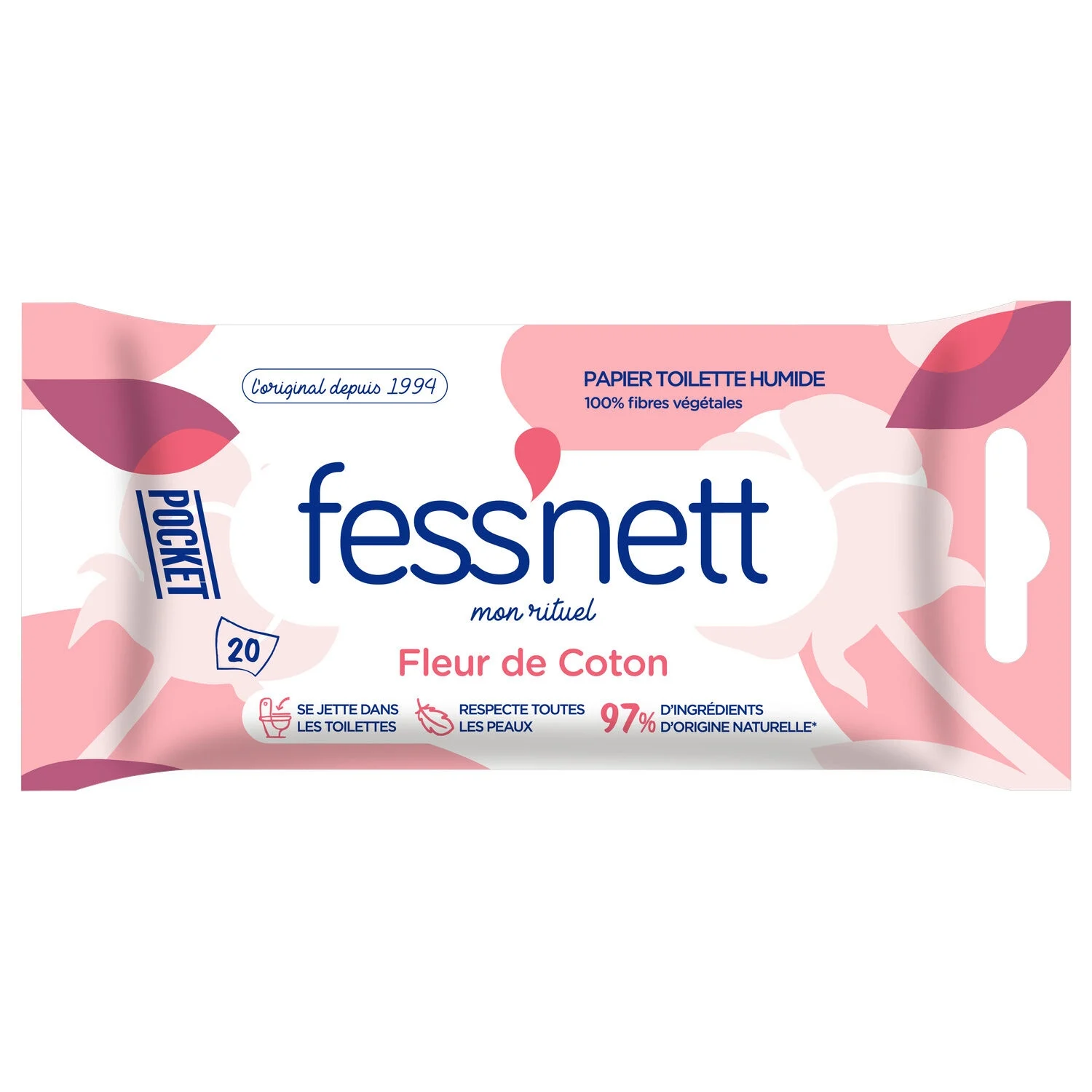 Cotton flower wet toilet paper - FESS NETT