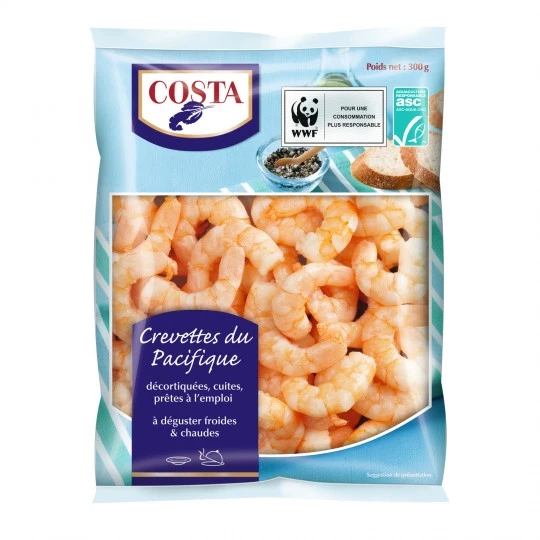 Camarões cozidos do Pacífico 300g - COSTA