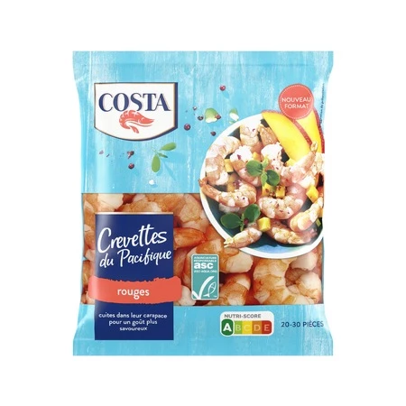 250g Pacific Red Shrimp Asc - COSTA