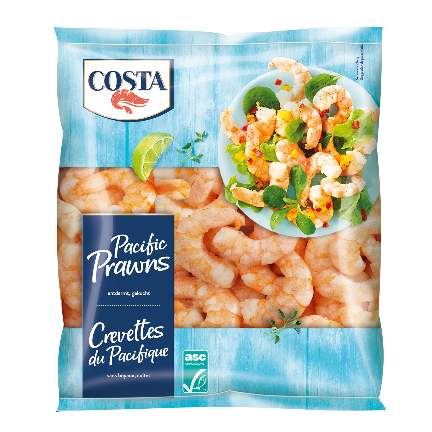 Camarões do Pacífico 800g