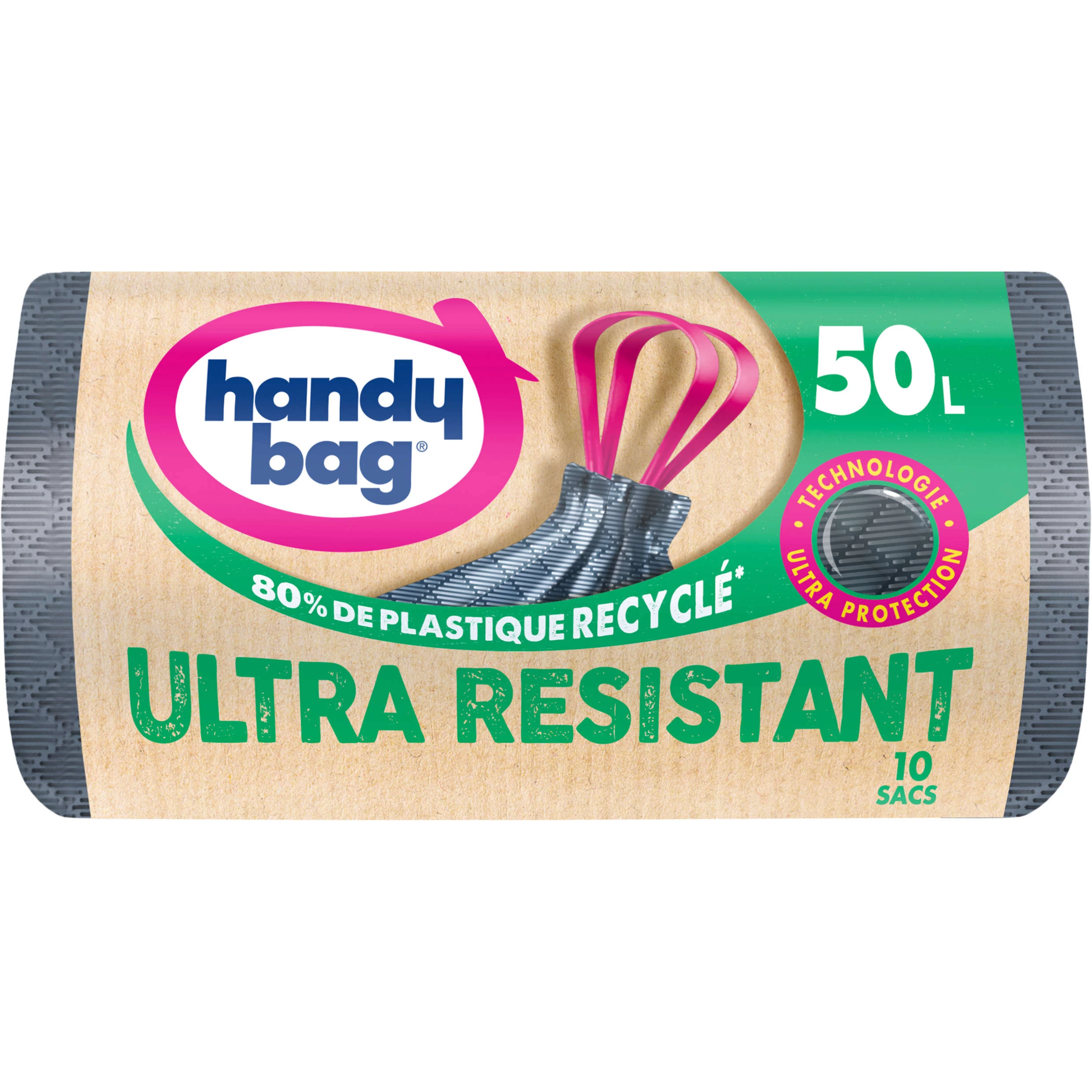 Ultra -resistant X10 50L trash can - HANDY BAG