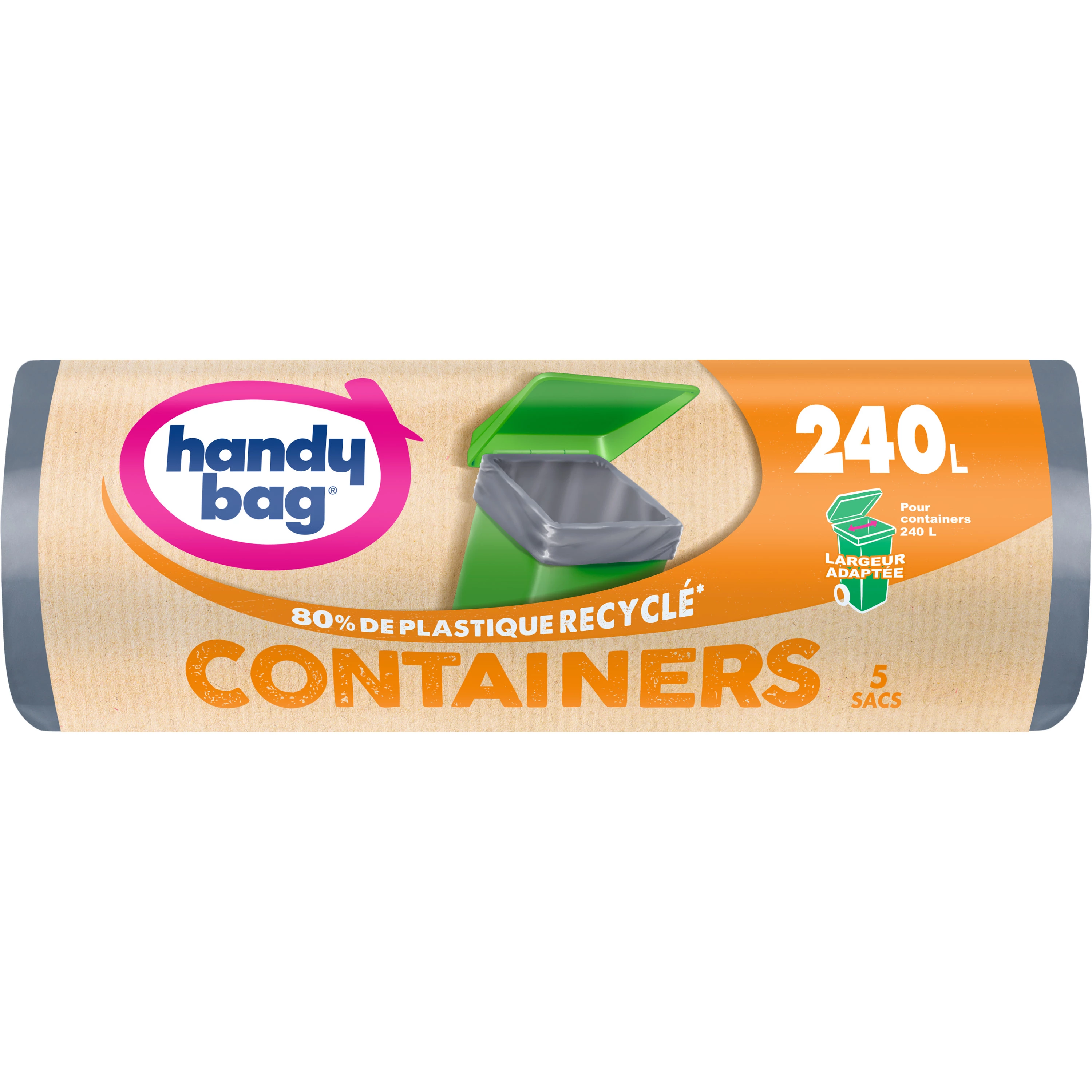 Sac poubelle containers X5 240L - HANDY BAG