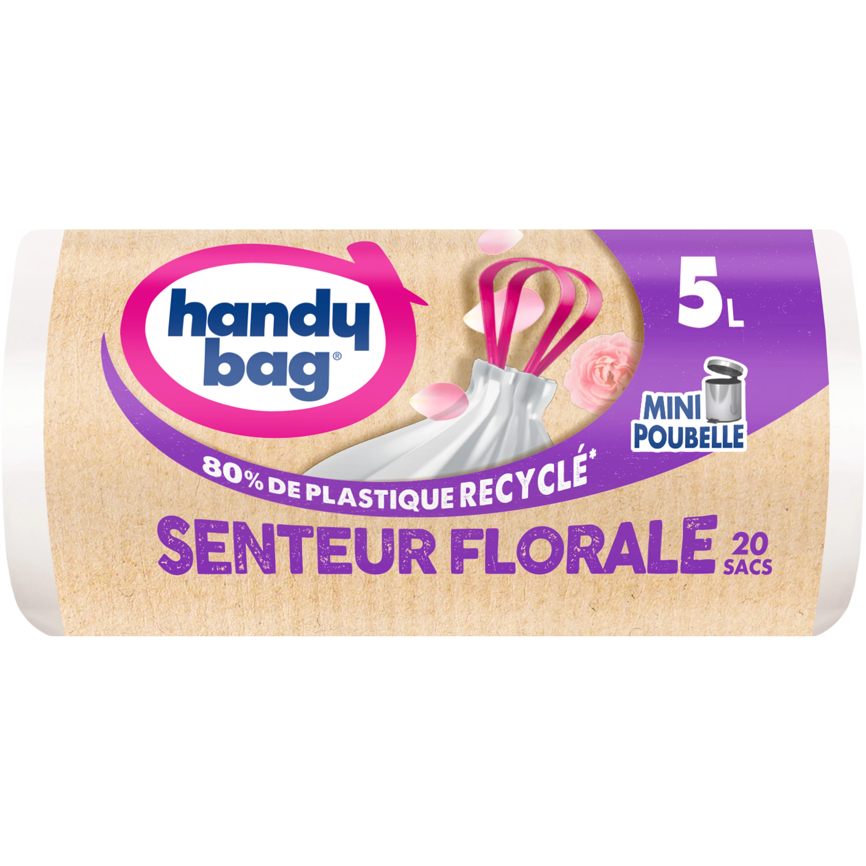 Sac mini poubelle senteur florale X20 5L - HANDY BAG