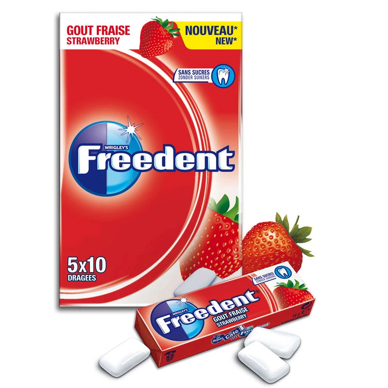 5x10 D Freedent Fraise