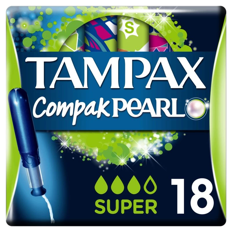 18 Tampax Compak Pearl Super