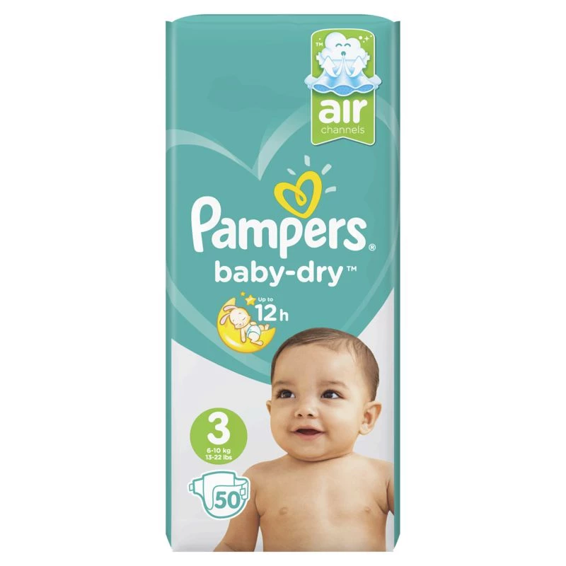 Couches bébé T3 X50 - PAMPERS
