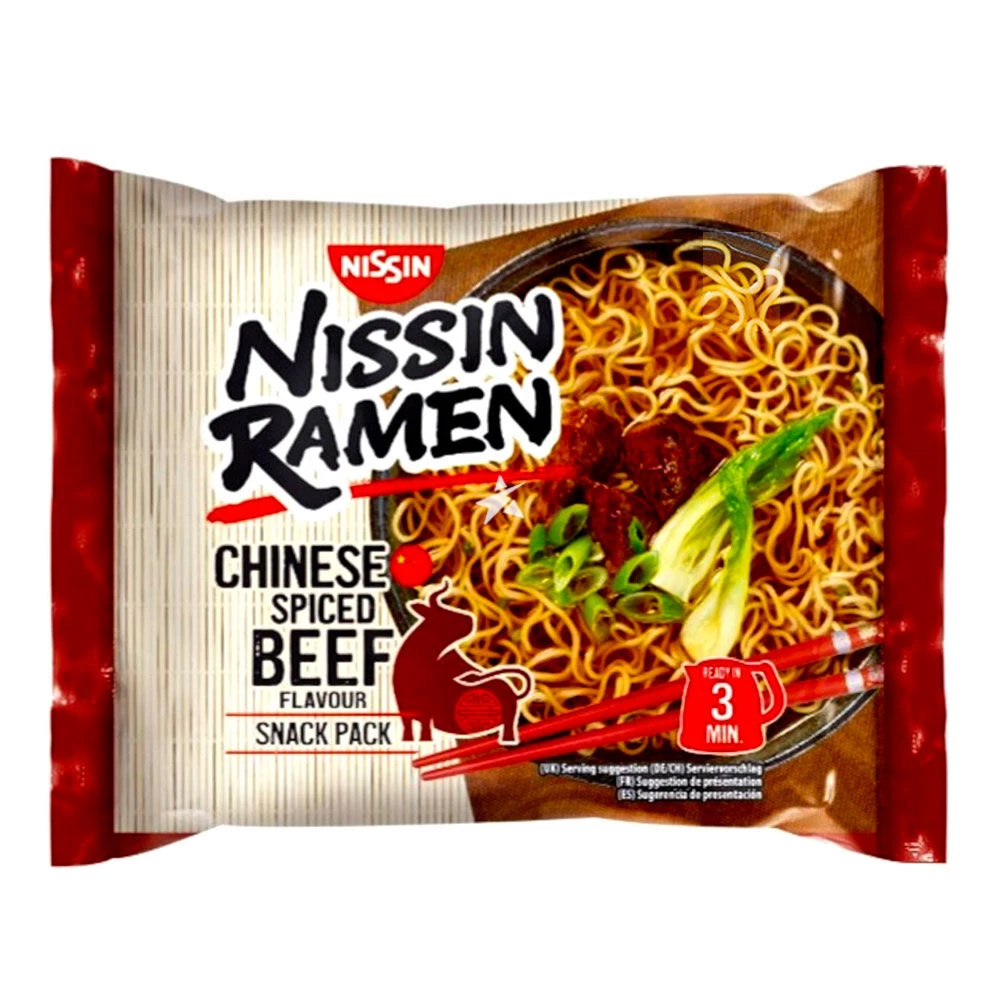 Ramen-Beutel mit gewürztem Rindfleisch – NISSIN