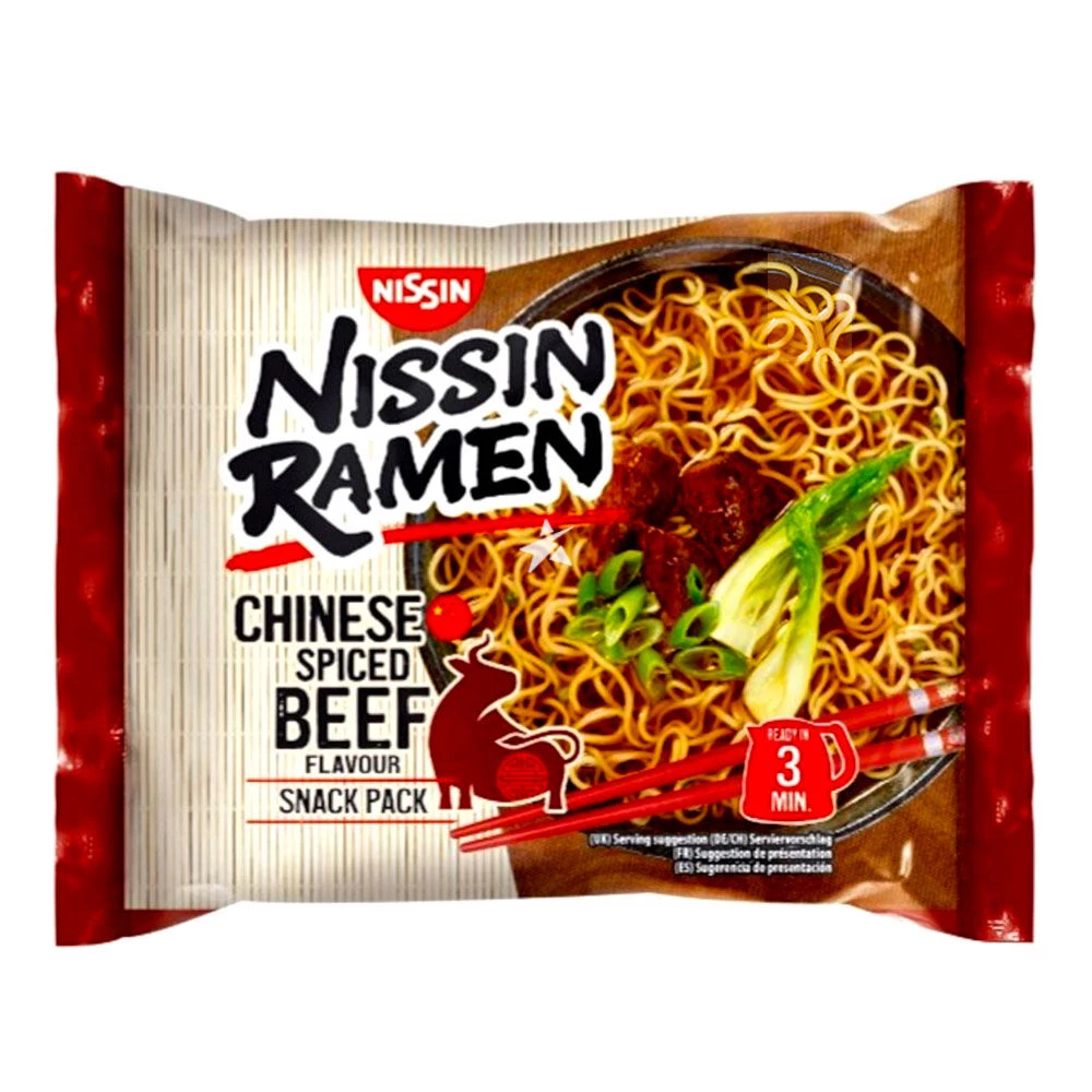 Saco de ramen com carne temperada - NISSIN