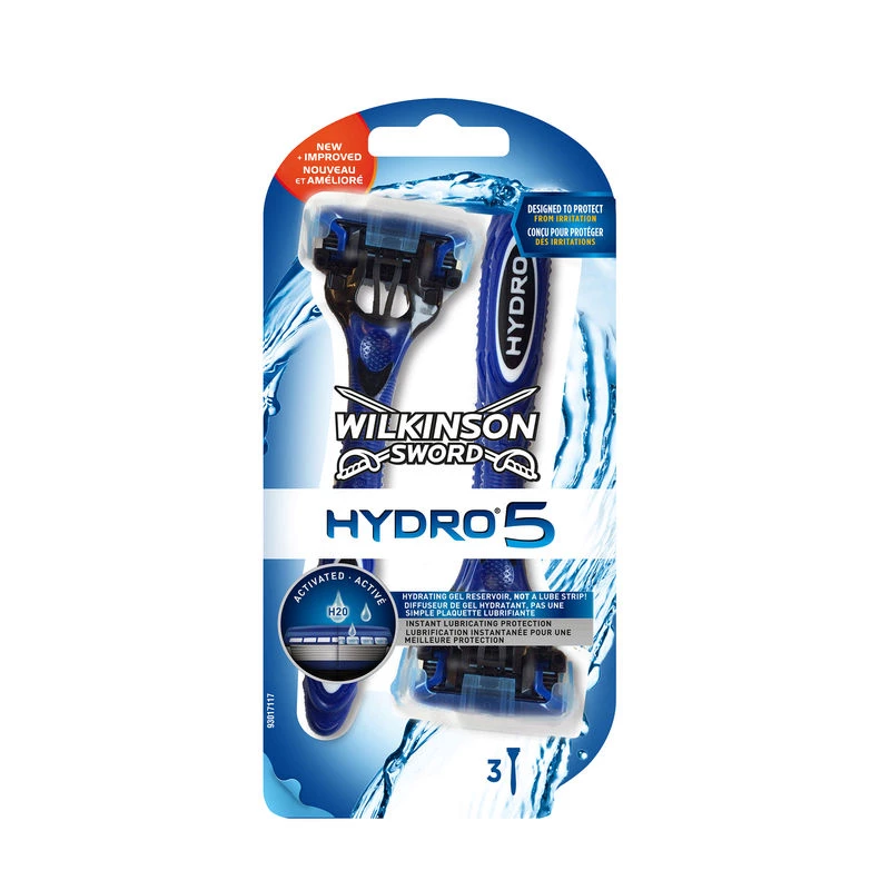 X3 Rasoir Hydro Jetable Wilkis