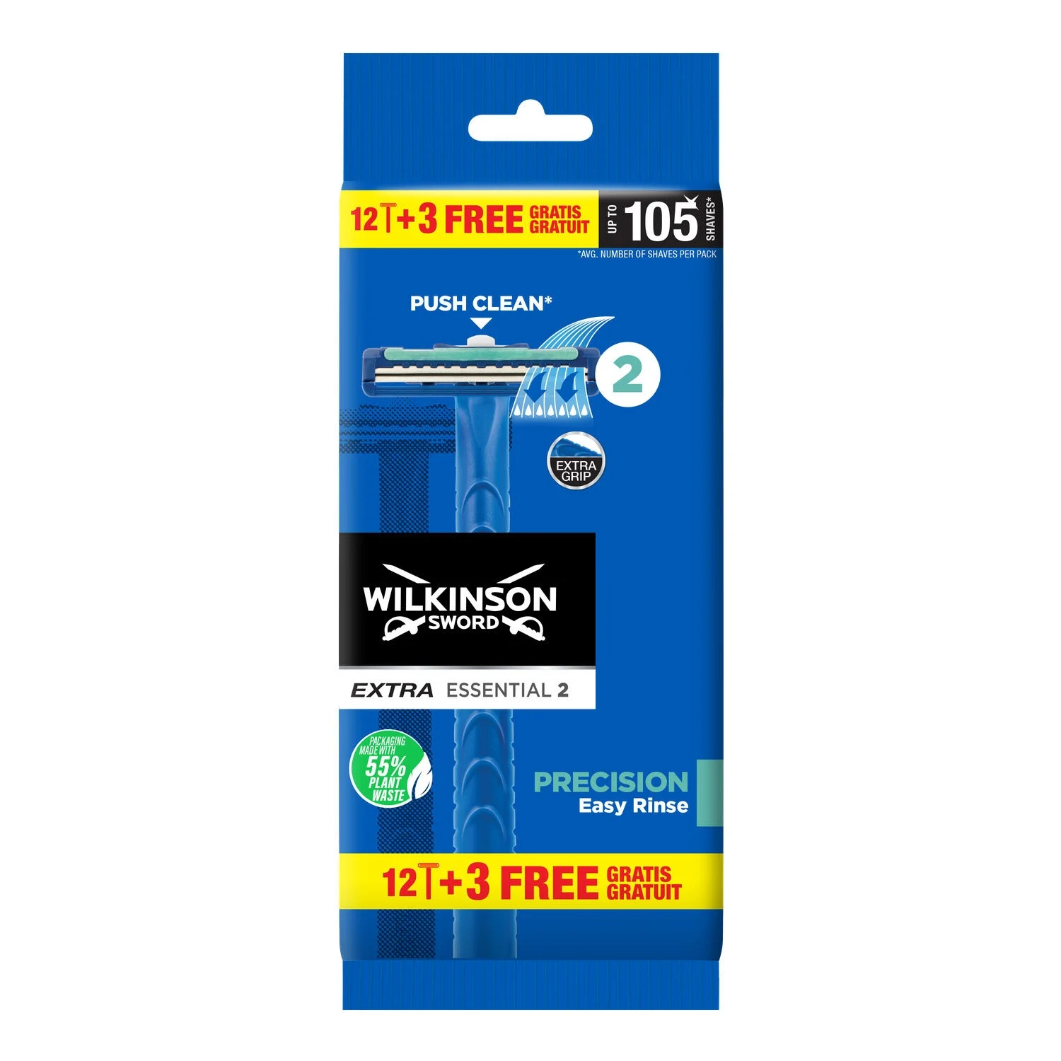 Extra Essential 2 Precision Disposable Razor X15 - Wilkinson
