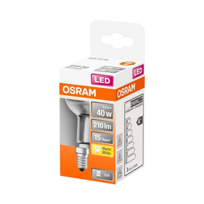 Spot R50 Led Verre Clair 2,6w=40 E14 Chaud