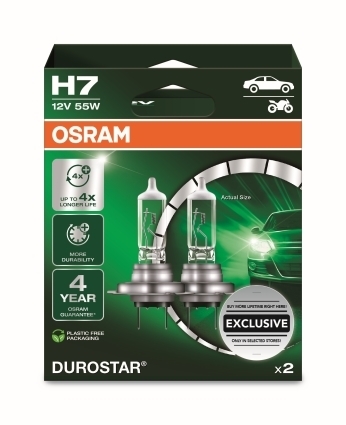 2 Amp Osram H7 Durostar