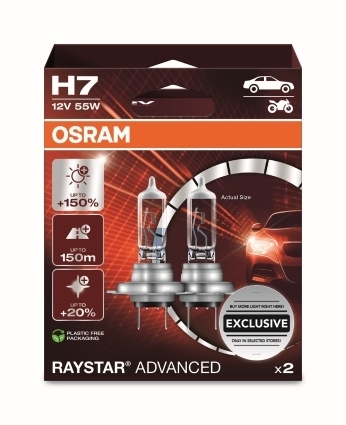 2 Ampoules Osram H7 Rays 150