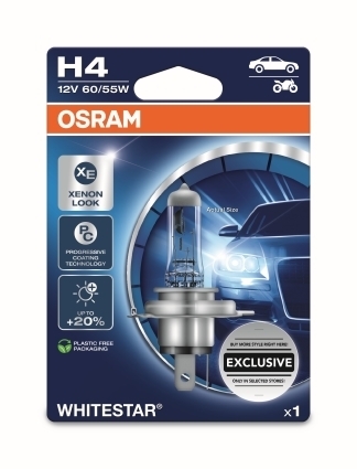 1 Amp Osram H4 Whitestar