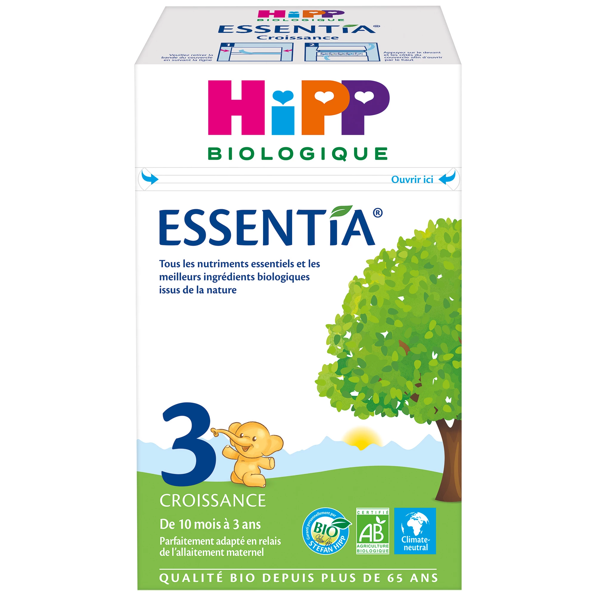 Leite 3 Essentia Orgânico 600g