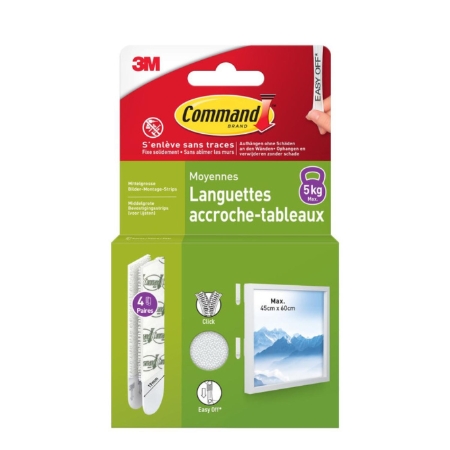 8 Languettes Accroches Tableau