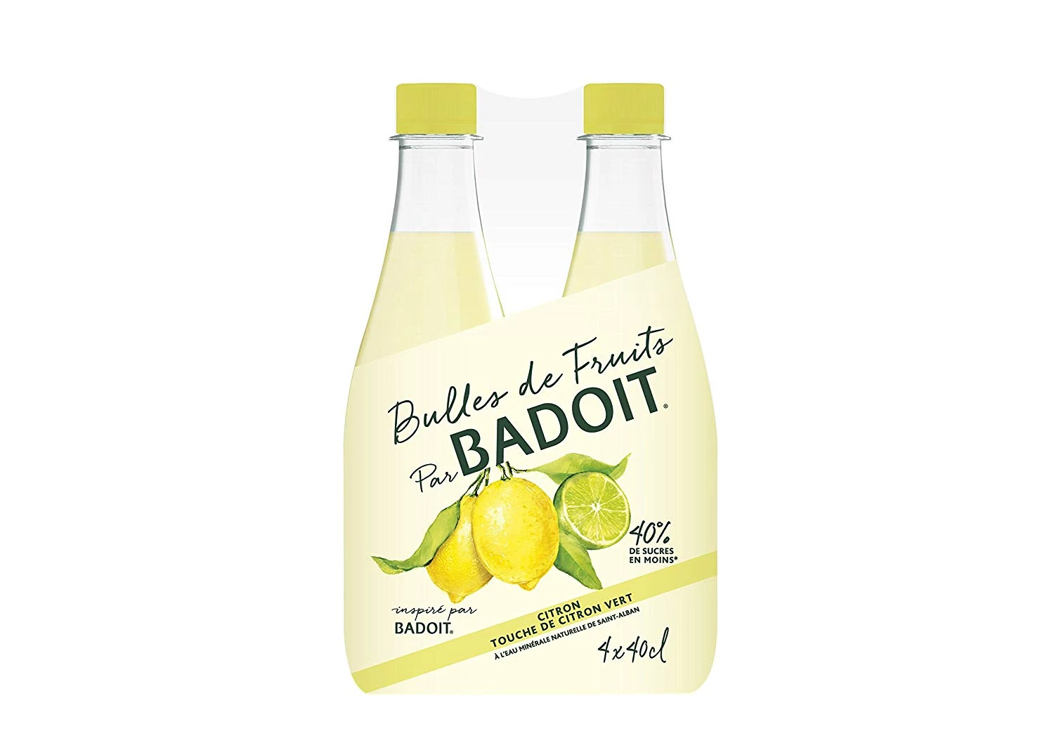 eau gazeuse au citron 4x40cl - BADOIT