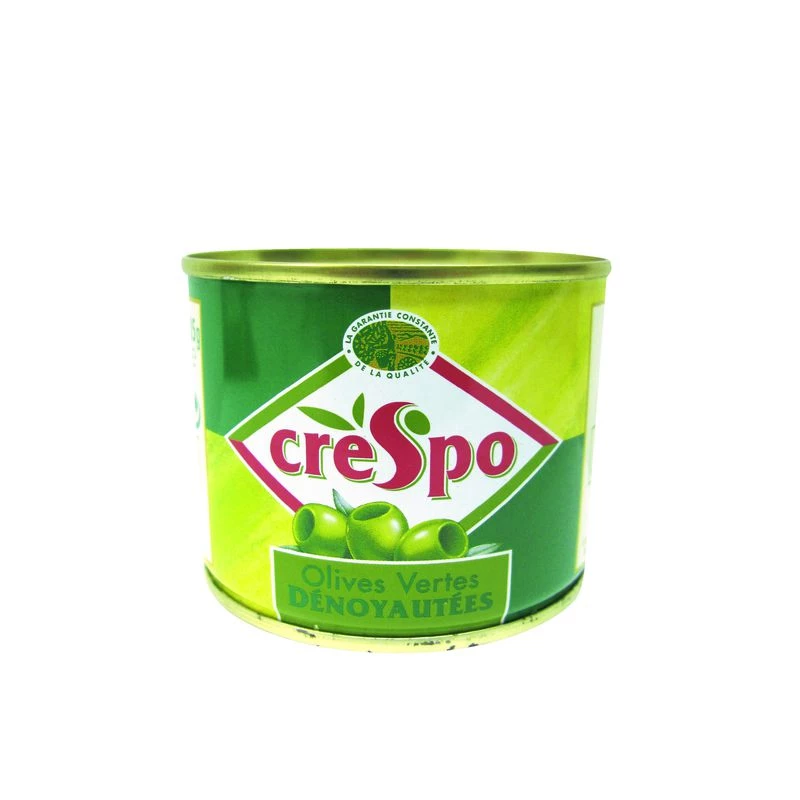 Olives vertes dénoyautées 185g - CRESPO