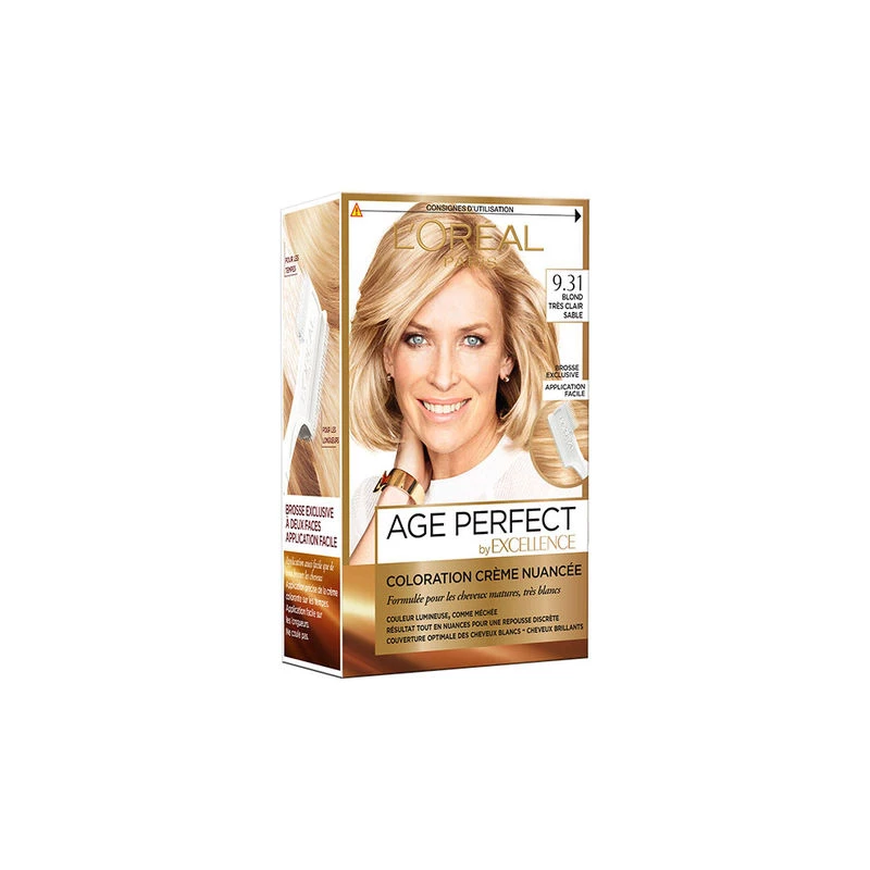 L'Oréal Paris - Excellence Age Perfect - Coloration Permanente Cheveux Matures & Très Blancs - Nuance 7;31 Blond Caramel