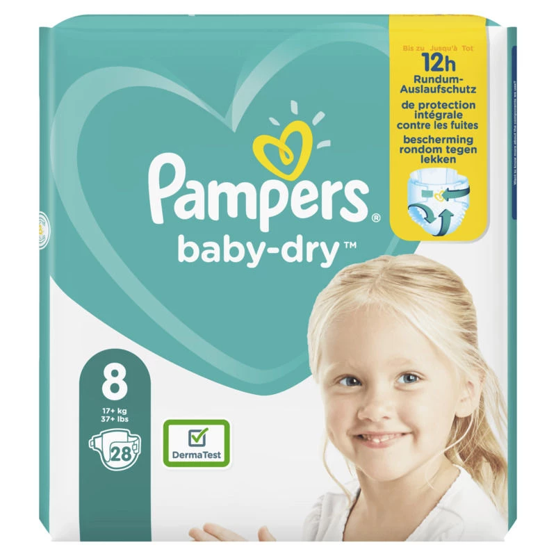 Pampers Baby Dry Geant T8 X28