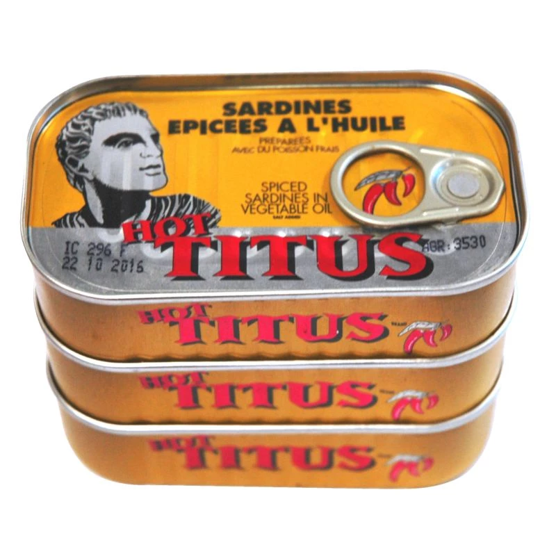 Sardines in Tomato Sauce (16 X 3 Boxes X 125 G) - TITUS