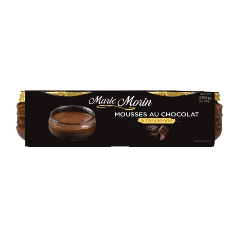 Old fashioned chocolate mousse 2x100g - MARIE MORIN