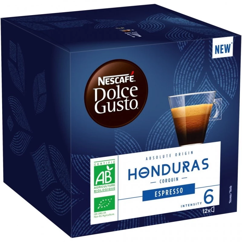 Café espresso Honduras BIO x12 cápsulas 72g - NESCAFÉ DOLCE GUSTO