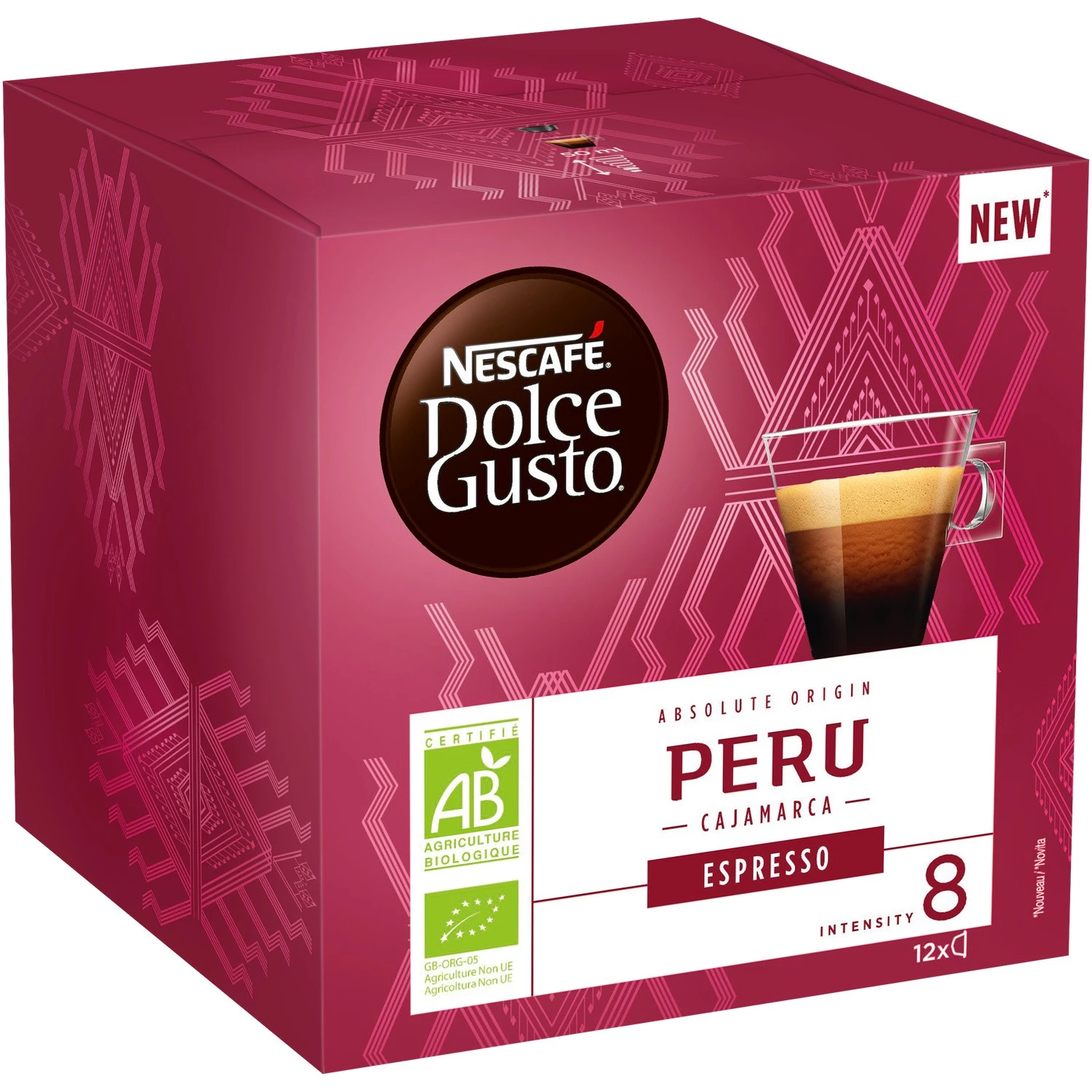 Café espresso Pérou Bio x12 capsules 84g - NESCAFÉ DOLCE GUSTO