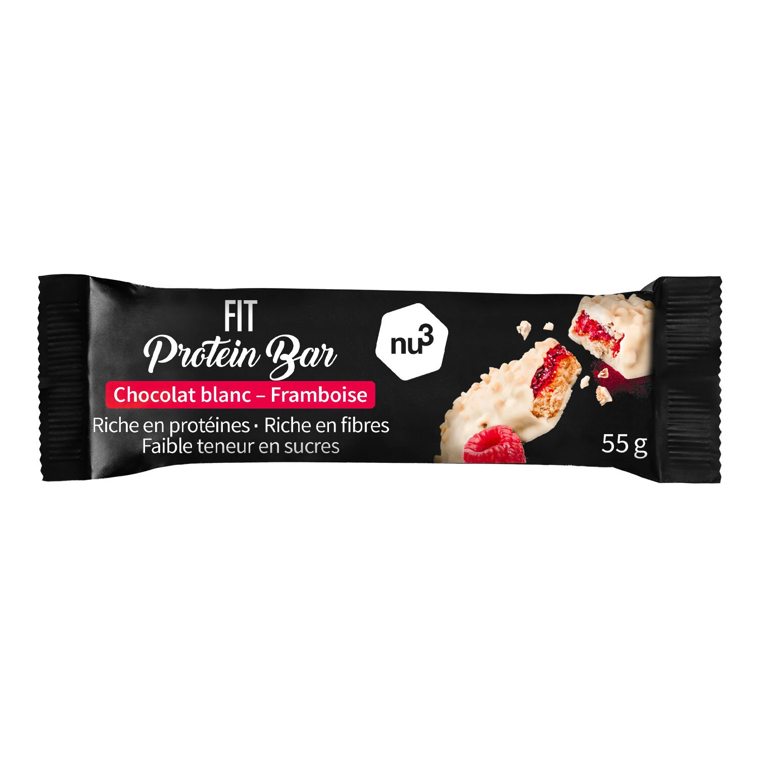 White Chocolate Raspberry Protein Bar 55g -nu3