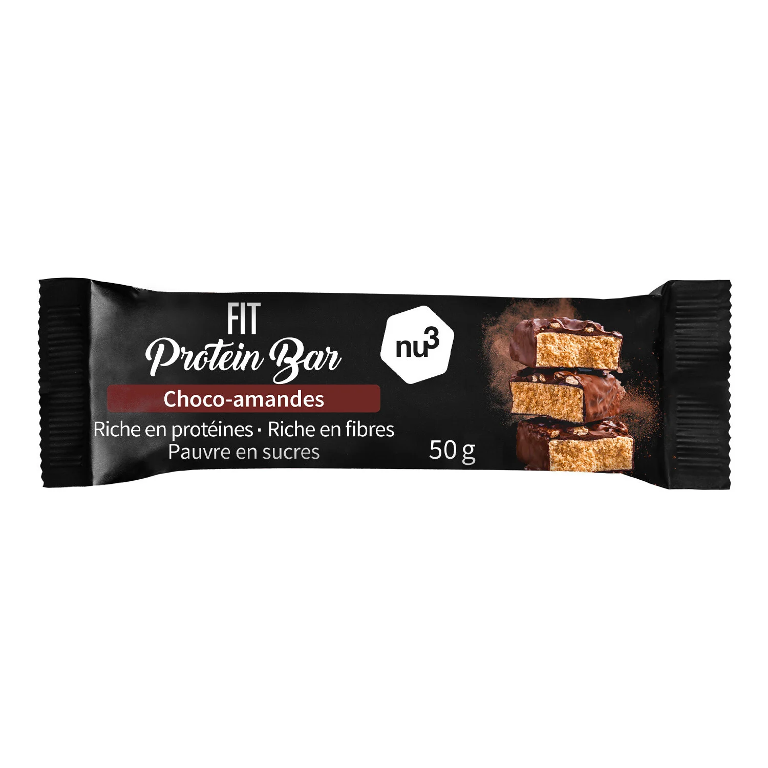 Vegan Protein Bar Almond Chocolate 50g - Nu3