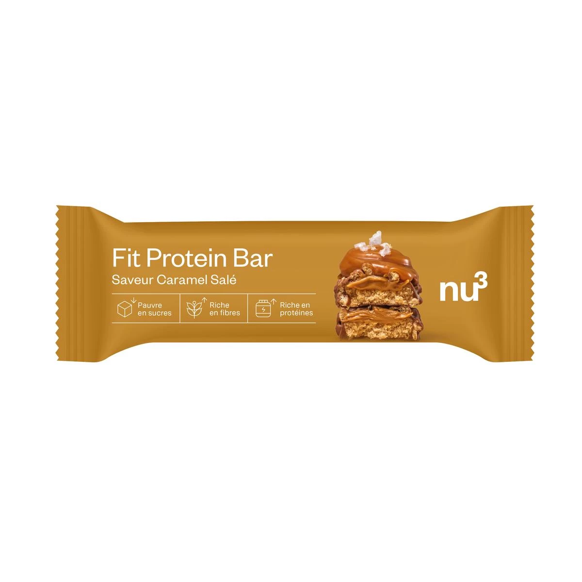 Salted Caramel Chocolate Protein Bar 55g - Nu3