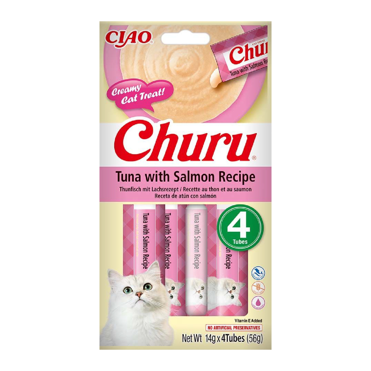 56g Churu X4 Thon Et Saumon