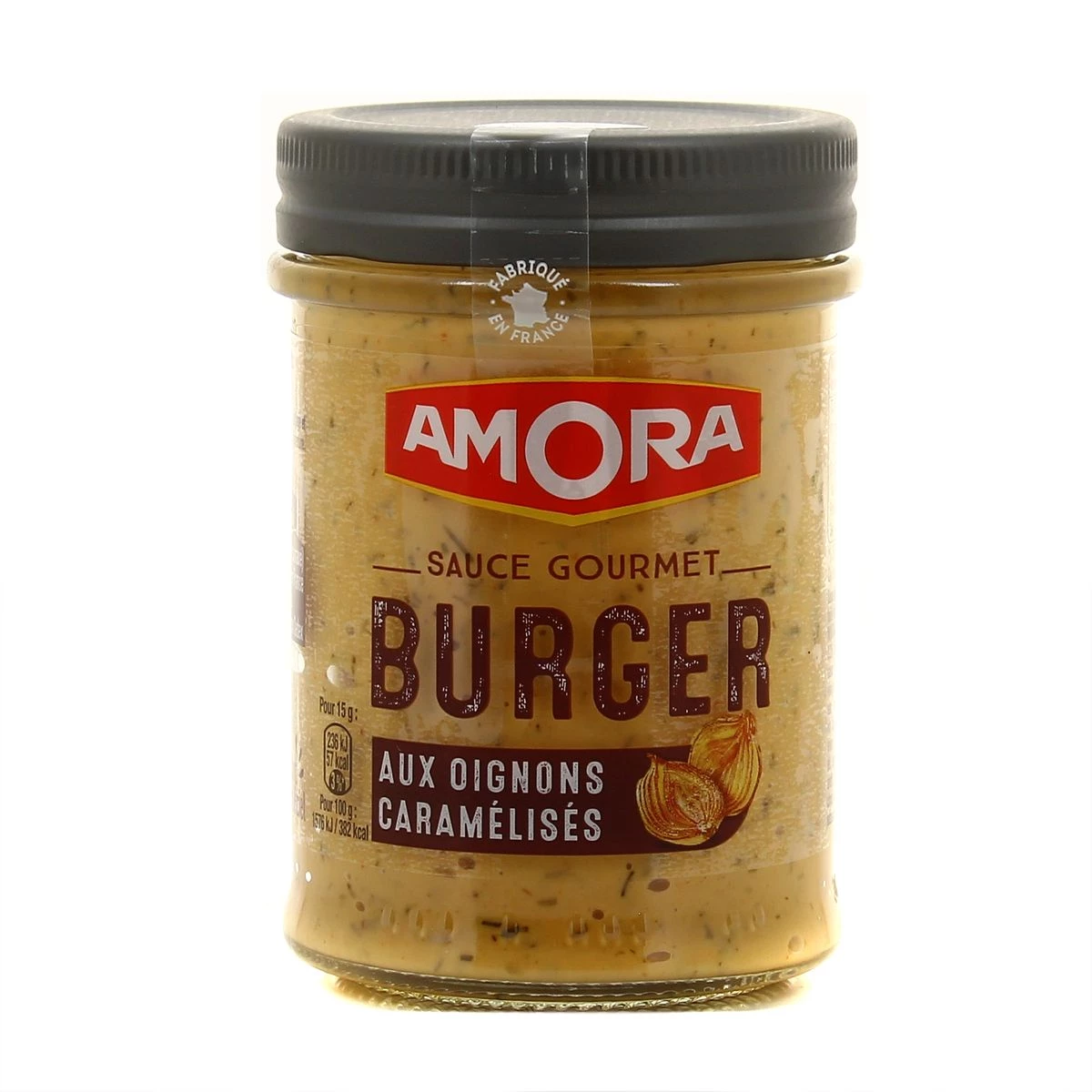 Sauce Gourmet Burger aux Oignons caramélisés, 188 g - AMORA