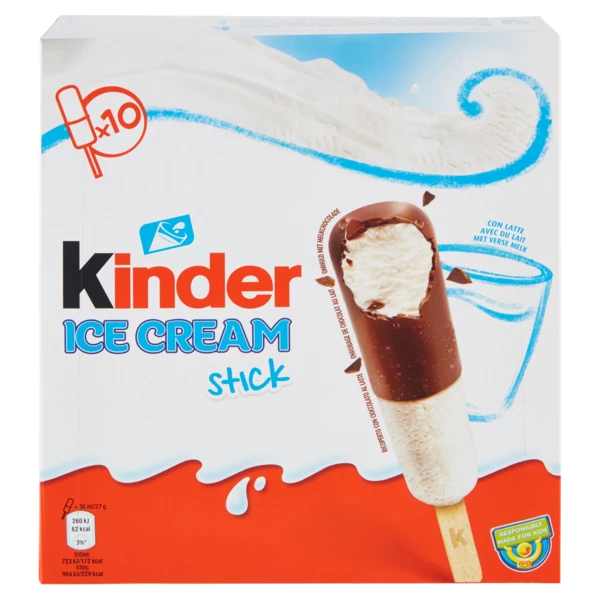 Glace chocolat au lait stick x10 270g - KINDER
