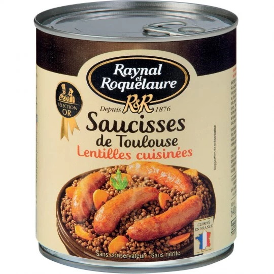 Saucisse Lentil Cuisines 840g