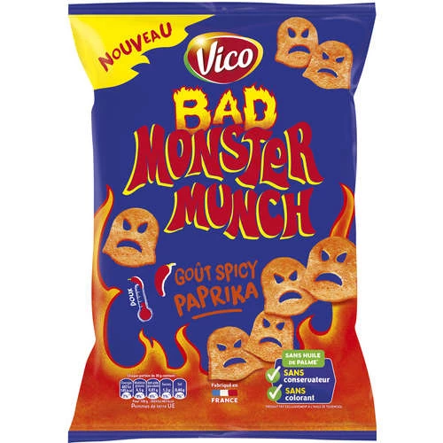 Chips Pimentón Picante, 75g - BAD MONSTER MUNCH
