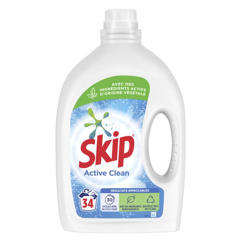Lessive liquide active clean 1,7L - SKIP