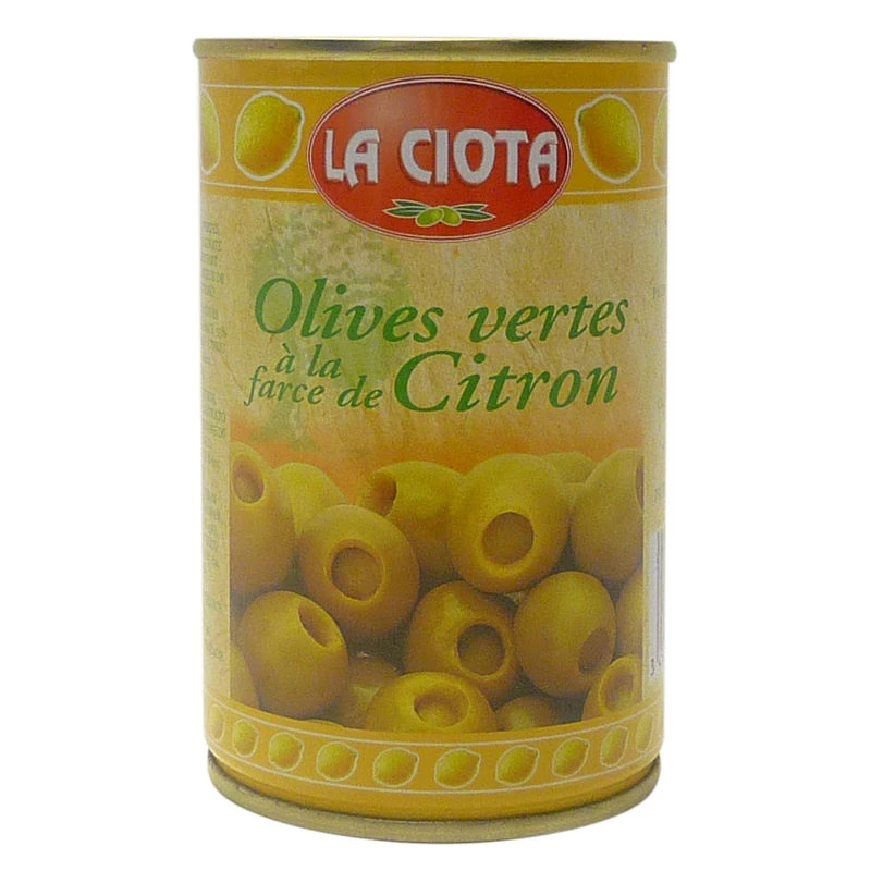 Olives Vertes Farcies au Citron, 120g - LA CIOTA