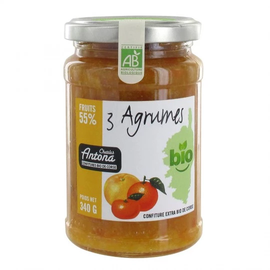 Organic 3 Citrus Jam 340g - CHARLES ANTONA
