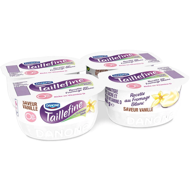 Taillefine Fromage Blanc 0% Vanile 4x100g - DANONE