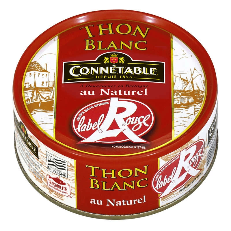 Thon Blanc au Naturel Label Rouge, 120g  - CONNÉTABLE