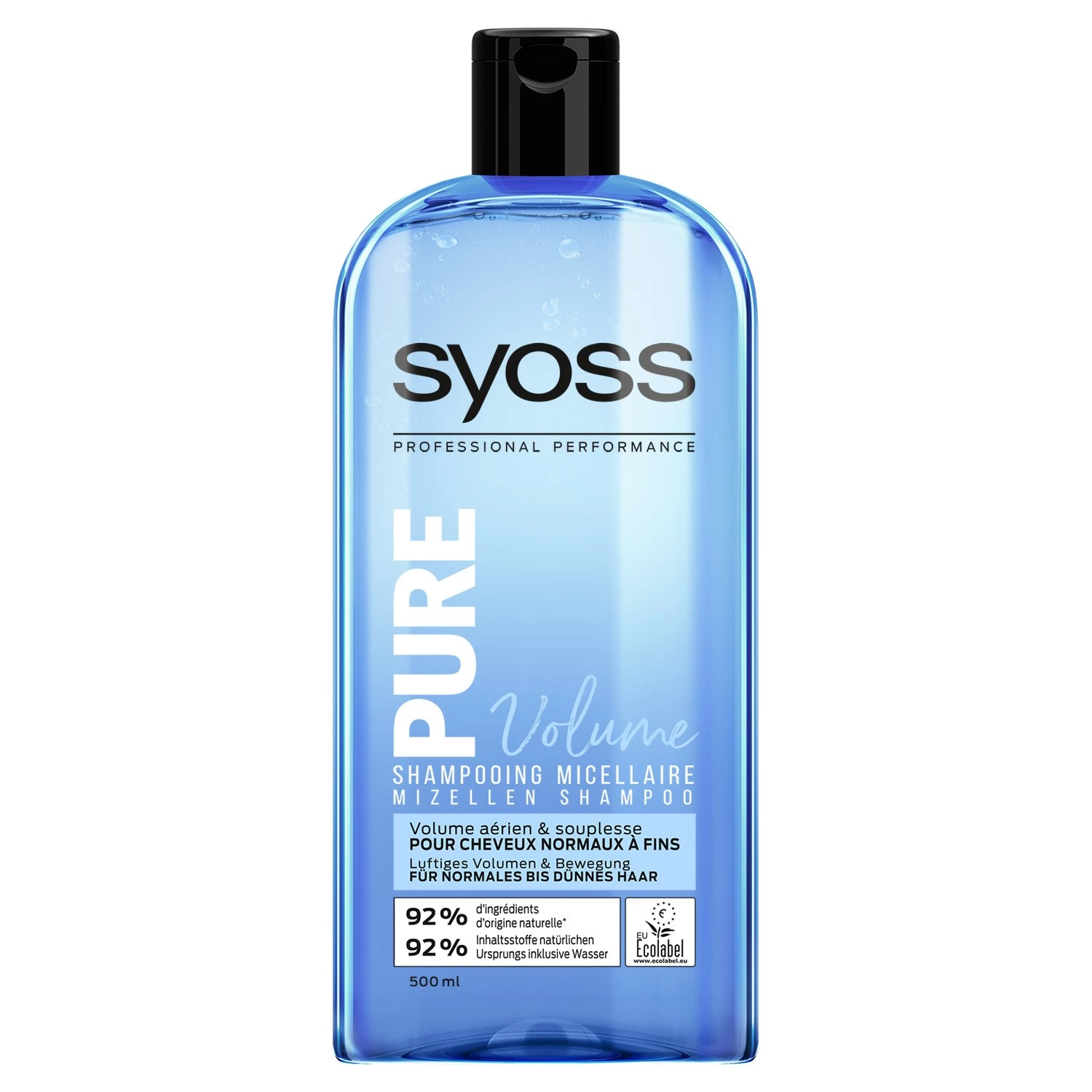 Shampooing micellaire pure volume 500ml - SYOSS