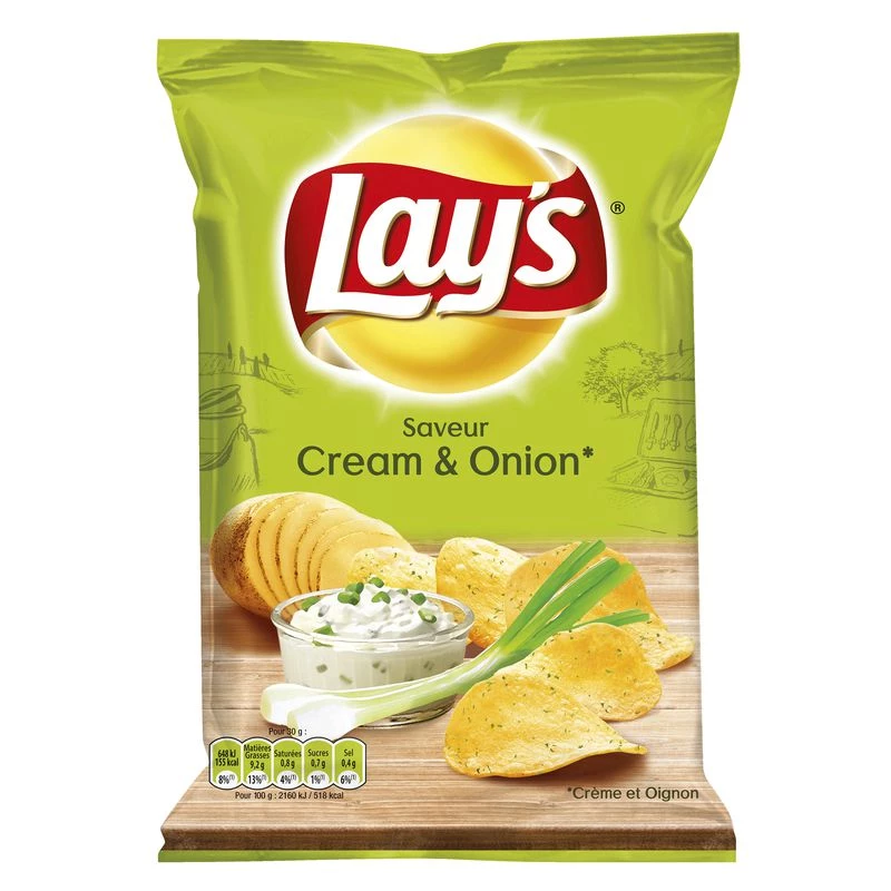 Chips Cream & Onion, 120g - LAY'S