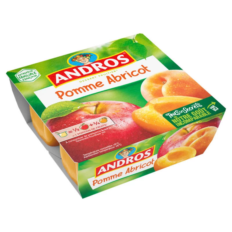 Andros Pomme Abricot 4x100g