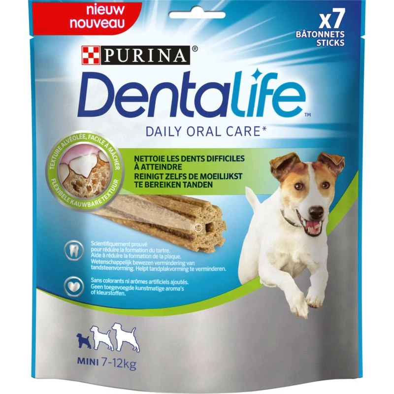 Sticks pour chien Mini 7-12 kg Dentalife 7x115 g - PURINA