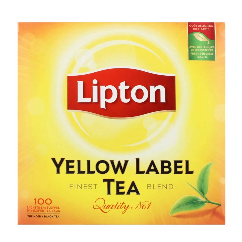 Thé yellow label x100 200g - LIPTON
