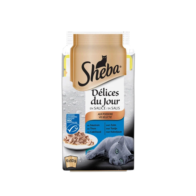 Comida para gatos con pescado 6x50g - SHEBA