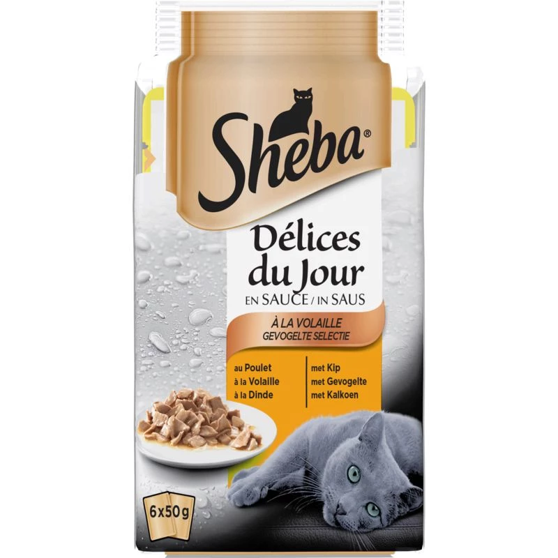 Pâtée pour chat à la volaille 6x50g - SHEBA