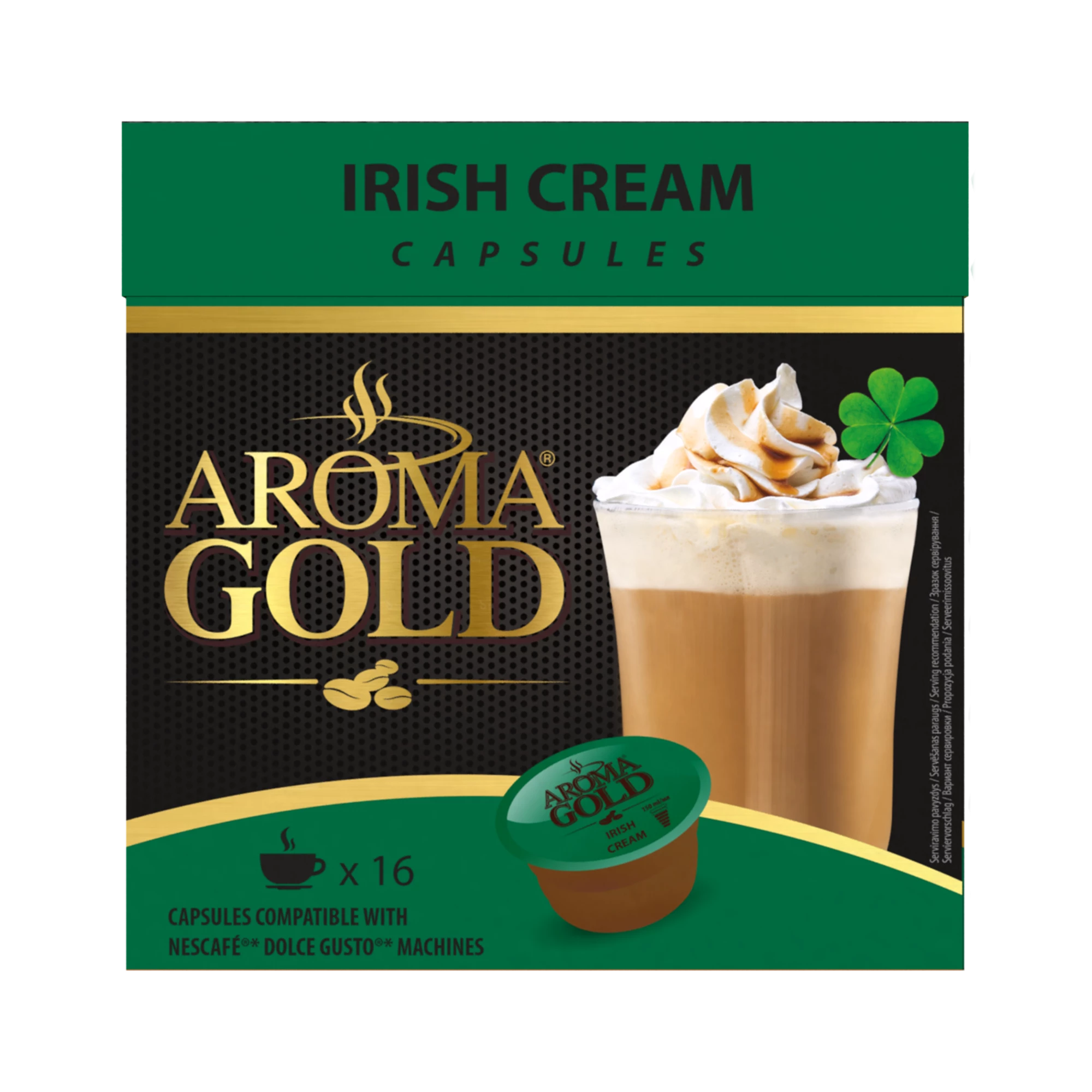 Irish Cream Coffee Compatibel Dolce Gusto X 16 - Aroma Goud